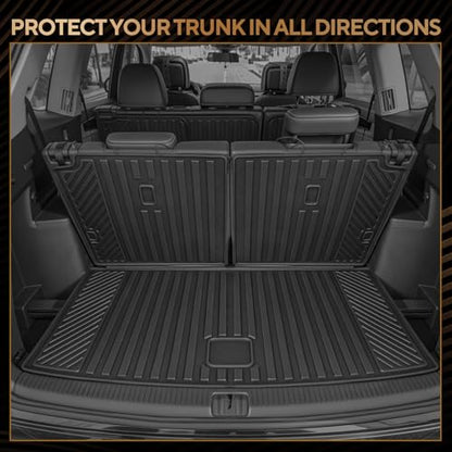 Naibeve Floor Mats for 2013-2020 Toyota Sienna 7 Seats (2nd Row Bucket Seats)(Fit Movable/Sliding Center Console Version) - All Weather Floor Mat & Cargo Liner & Backrest Mats Accessories - size: 8)Sienna 7 Seats|2013-2020