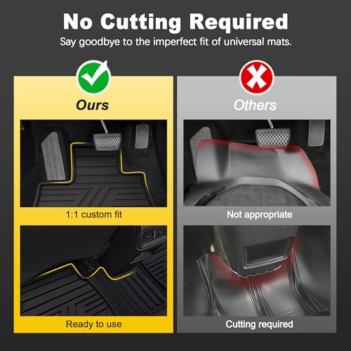 All Weather Floor Mats Custom Fit for Mazda CX-5 2017-2025 Waterproof Heavy Duty Anti-Slip Car Mats, 1st & 2nd Row Full Black - color: Black
