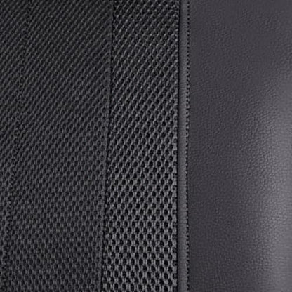 Flying Banner car seat Covers Full Set Faux Leather Air Mesh Breathable Man Lady Airbag Compatible Rear Bench Split 40/60 50/50 60/40 Truck Pick Up (Full Set - Low Back, Black Black) - color: Black Black