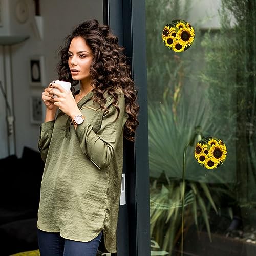 Screen Door Magnets Double Sided – Keep People, Kids, and Dogs from Running into a Screen Door. Saver - Robbins Aria Beautiful Sunflowers - color: Beautiful Sunflowers