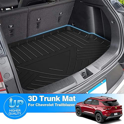 KUST Trunk Cargo Mat for 2021-2025 2026 Chevy Trailblazer Accessories, All Weather Cargo Liner TPE Rubber Raised Edge (Only for Cargo Deck in Lower Position) - style: Trailblazer 2021-2026 │ Trunk Mat