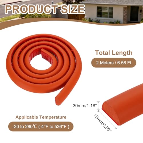 uxcell 6.56 ft Foam Backer Rod, 1.18" x 0.59" D-Shaped Solid Joint Filler, Foam Seal Strip for Caulk Saver, Rope Caulk Cement Crack Filler, Red - size: 6.56 ft x 1.18" x 0.59"