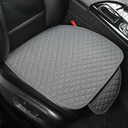 West Llama Linen Car Seat Covers,Bottom Seat Covers for Cars Include 2 Piece Front Driver Seat Pad Mat Universal Fits 90% Vehicles,SUVs,Cars,Sedans(2Piece-Gray) - color: B-Gray, size: 2 Front Bottom Seat Covers