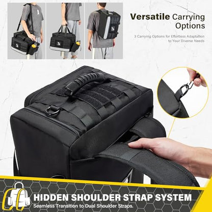 Golkcurx Patrol Bag Law Enforcement, Police Gear Bag, Car Organizer for Vehicle Passenger Seat with MOLLE System and Cup Holders