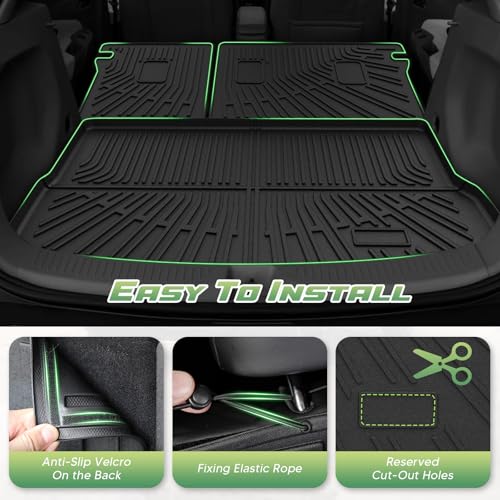 Bolt Floor Mats - Car Mats for Chevy Bolt EUV 2022-2024 (Not for Bolt EV), All Weather Full Set Cargo Liner with Backrest Mat for Bolt Accessories, Heavy Duty Waterproof, Black - size: 1)Chevy Bolt EUV 22-24 Full Set