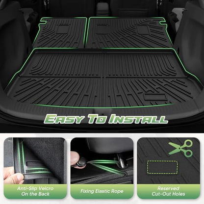 Bolt Floor Mats - Car Mats for Chevy Bolt EUV 2022-2024 (Not for Bolt EV), All Weather Full Set Cargo Liner with Backrest Mat for Bolt Accessories, Heavy Duty Waterproof, Black - size: 1)Chevy Bolt EUV 22-24 Full Set