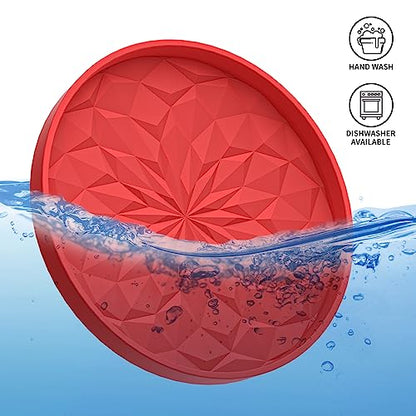 Car Coasters for Cup Holders [4 Pack] - 2.75In Silicone Auto Mug Mats - Universal Non-Slip Recessed Car Interior AccessoriesRed - color: 4 Pack-red