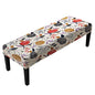 Fuloon Stretch Dining Bench Cover, Anti-Dust Removable Bench Slipcover Washable Seat Cushion Protector for Bedroom, Kitchen, Hotel, Banquet (Flower Apricot) - color: Flower Apricot