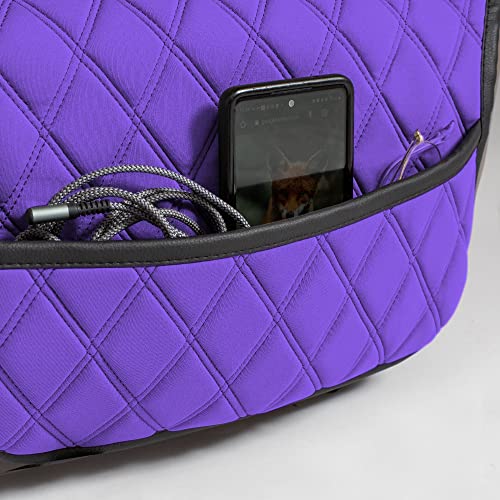 FH Group Car Seat Cushion – Neosupreme Single Front Seat Cover with Front Pockets, Airbag Compatible, Universal Fit Car Seat Cushion for Driver or Passenger Seat, SUV, Truck, Sedan & Van – Purple - color: Purple, style: Front