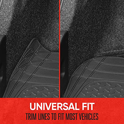 Motor Trend FlexTough SUV Cargo Liner & Car Trunk Mat - Universal Trim-To-Fit All Weather Cargo Mats for Back of SUV - SUV Trunk Mat & Trunk Liner Floor Mat Cargo Cover - Trunk Cover 47.5"in x 32.2"in