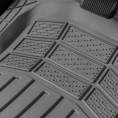 Cat® CAMT-9014 (4-Piece) Heavy Duty Deep Dish Rubber Floor Mats, Trim to Fit for Car Truck SUV & Van, All Weather Total Protection Durable Liners - color: Gray, style: CAMT-9014