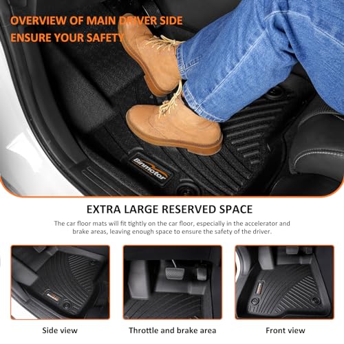 Binmotor-Floor Mats & Cargo Liner for Nissan Murano 2025, 1st & 2nd Row Full Set, TPE Rubber Waterproof Car Mats Heavy Duty Car Floor Liners for Nissan Murano Accessories-Black - style: 1) Car Mats for Nissan Murano (2025)