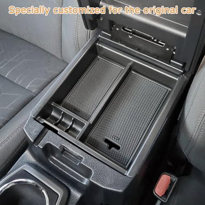 3PCS Center Console Organzier Compatible with Toyota Tacoma 2016-2023 Accessories Tray Hidden Box Divider ABS Material Insert - color: 3PCS