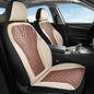 Coverado Front Seat Covers, Luxury Diamond Leather Car Seat Cover with Carbon Fiber Weave, Waterproof Car Seat Cover Driver Seat Cover Spill-Proof Design Universal Fit for Most Cars, Beige&Brown - color: BeigeBrown, size: Front