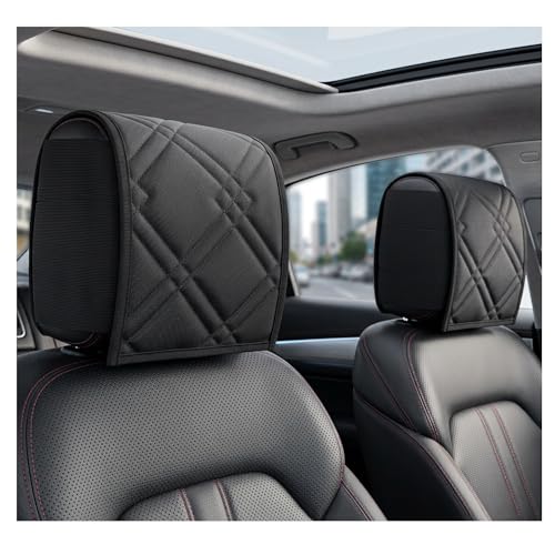 headrest Covers for Cars: Full Wrap-Around Elasticity Fit Anti-Scratch Protector - Waterproof Oxford Cloth Material - for Most Cars & SUVs Seat Headrest Accessories - 2 pcs - size: Headrest Covers Fit for Cars & SUVs and Trucks