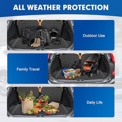 Mixsuper Cargo Liner for Volvo XC90 2016-2024 2025 2026, All Weather Trunk Mat Backrest Mat TPE Back Seat Cover Protector for XC90 Accessories - size: 16-26 |XC90| Cargo & Backrest Mat
