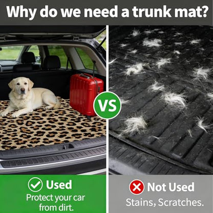 Automotive Floor Mats 5 Pcs, Universal Car Floor Mats, Leopard Print Cargo Liner, Car Accessory for SUVs/Sedan/Wagons, Durable Protective Mat, Trunk Liner for Families/Travel Enthusiasts - style: Bundle 5