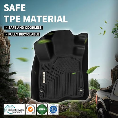 OEDRO Floor Mats Cargo Liner with 3rd Backrest Mats Fit for 2013-2024 Toyota 4Runner 7-Seater, Custom Fit TPE All Weather Floor Liners Trunk Mat for 4Runner Accessories, Car Mat Full Set, Black - style: 13-24 4Runner Full Set W/ Backrest Mat 7 Seats
