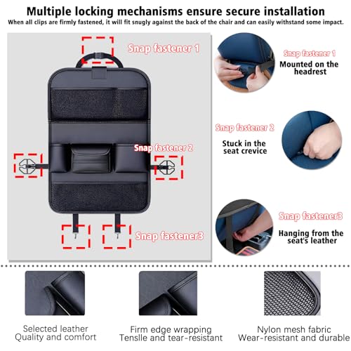 1 Pack - Car Organizer, Back Seat Car Organizer, Back Seat Organizer, Seat Back Organizer.(Black)