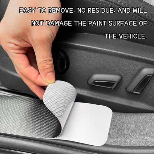 4PCS Car Door Sill Protector, Carbon Fiber Anti-Scratch Car Door Edge Guards Side Doors Threshold Anti Tread Decor Stickers for Bumpers Trunks Doors Entry,Universal Vehicle Interior Accessories