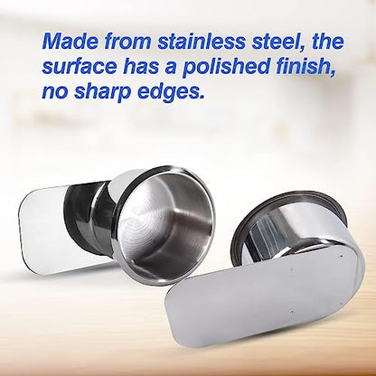 GSE Games & Sports Expert Stainless Steel Cup Holder, Drop-in Cup Holder for Casino Poker Tables, Work Desks, Boats, RVs, Cards & Trucks (Slide Under) - color: Small, style: 2-Pack