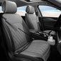 Front Car Seat Covers - Leather Seat Covers with Storage Pocket and Two Belt Pads, Anti-Slip Waterproof Universal Seat Covers for Cars Fit Cars Trucks SUV(Grey,2 Pack) - color: Grey