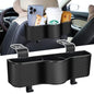 Backseat Car Organizer with Cup Holder - Multifunctional Back Seat Car Organizer with Two Seat Hooks, Fits Most Cars, Can Hold Snacks, Canned Drinks & Phones, Perfect for Travel - color: #1 Carbon Fiber