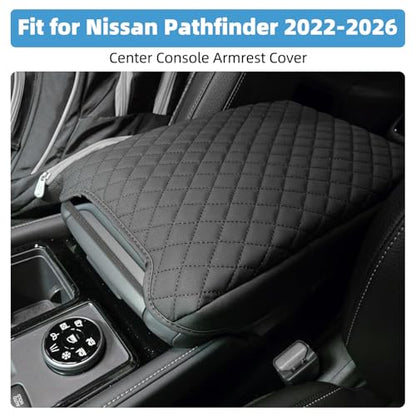 Center Console Armrest Cover for Nissan Pathfinder 2022 2023 2024 2025 2026 Fully Covered Anti-Scratch Protector Interior Accessories - size: Compatible with Nissan Pathfinder 2022-2026