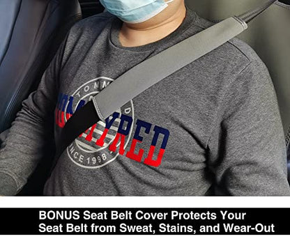 Waterproof Neoprene Car Seat Cover, Sweatproof Non-Slip Seat Protector, Universal Fit for Front Bucket or Rear Bench Seat of Cars, SUVs, Vans, Trucks, Compatible with Airbags and Armrests - color: Gray