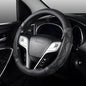 Iwantit® Car Steering Wheel Covers with 3D Silicone Honeycomb for Men,Anti-Slip Design and Breathable Fabric,Universal Fit 14.5-15 Inches (Full Black) - color: 001-Full BlacK