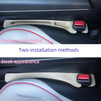 Car Seat Gap Filler Accessories,Storage Organizer Fit Car SUV Truck Fill The Gap Between Seat & Console Vehicle Console Side Pockets (Beige) - color: Beige