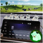 6Pcs Cute Luminous Cow Car Dashboard Decor Set- Cars Rearview Mirror/Dashboard/Touchscreen Top Funny Adorable Auto Rear View Mini Cows Ornament (Clear White)