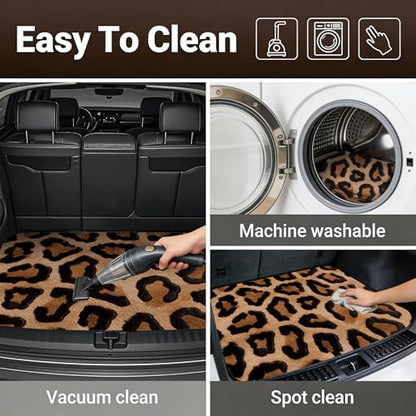 Car Trunk Mat - Universal Size 29" x 39", Leopard Print Pattern Cargo Liner, Car Accessory for SUVs/Sedan/Wagons, Durable Protective Mat, Trunk Liner for Families/Travel Enthusiasts - style: Leopard Print-7