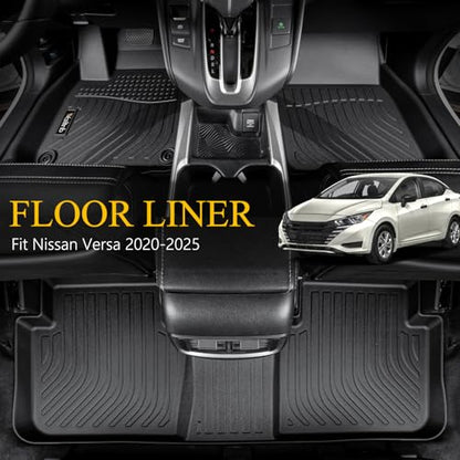 Wailtnb-Floor Mats Liner Fit for Nissan Versa 2020-2025 All Weather Liners Custom Fit Nissan Versa 2020-2025 Durable Accessories - style: 63|For Nissan Versa | 2020-2025 | Mat