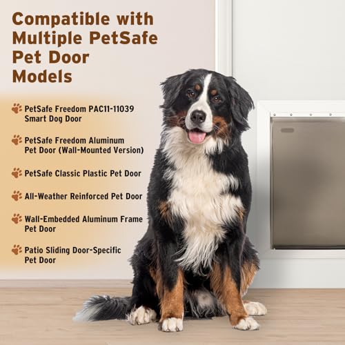 PAC11-11038 Dog Door Replacement Flap | Heavy-Duty PVC Material | 12 7/8" x 8 1/8" M Size, BPA-Free & Weatherproof - size: Medium