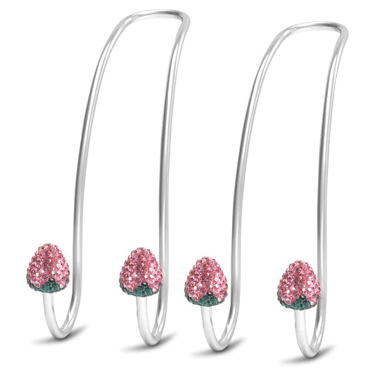 Pink Car Accessories for Women, 2 Pcs Hot Pink Car Decor Hooks for Purses and Bags, Durable Backseat Holder, Strawberry Purse Hook Hangers, Storage Universal for SUV Truck & Van - color: A-Pink