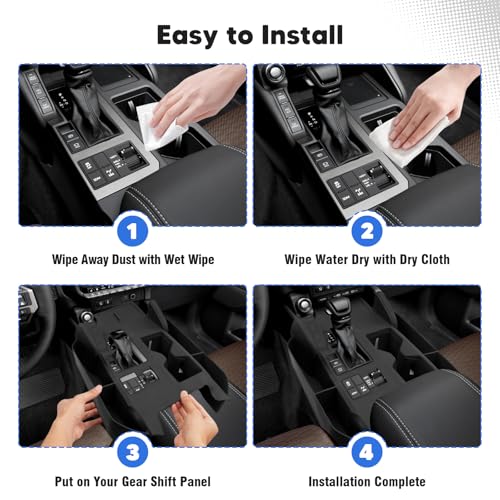 Silicone Center Console Gear Shift Panel Cover for 2024-2026 Toyota Land Cruiser 250 Prado LC250, Silicone Storage Box and Cup Holder Insert Tray, No Affect Wireless Charging(Not for 1958) - size: Land Cruiser 250 2024-2026