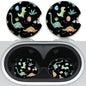 2 Packs Car Coasters for Cup Holders,Keep Cup Holders Clean and Dry,Drink Cup Car Holder Coasters with A Finger Notch,2.75in/7cm,Automotive Cup Holder Cute Dinosaur Graffiti Accessories for Women Men - color: Dinosaur Graffiti