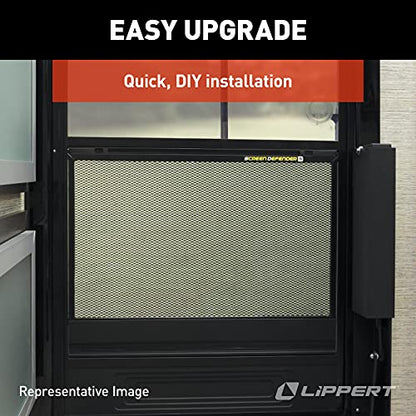 Lippert Components 859794 Screen Defender RV Entry Door Aluminum Screen Protector, 30-inch, Black - size: 30-inch Door (26.5\" Screen Kit)
