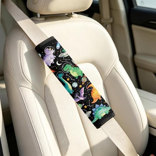 2 Pcs Seat Belt Cover for Kids, Dinosaur Car Seat Strap Pads for Children, Soft Car Seat Belt Cushion Pads for Boys and Girls Babies Adults - color: Dinosaur