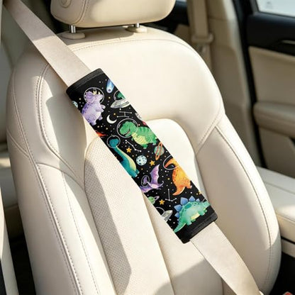 2 Pcs Seat Belt Cover for Kids, Dinosaur Car Seat Strap Pads for Children, Soft Car Seat Belt Cushion Pads for Boys and Girls Babies Adults - color: Dinosaur