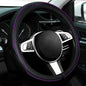 NBTEPEM Customized Auto Car Steering Wheel Cover for Toyota, Microfiber Leather Steering Wheel Covers with Anti-Slip Lining, Breathable, Safety, Soft, Sports Style (Black with Purple Line) - color: Black with Purple Line