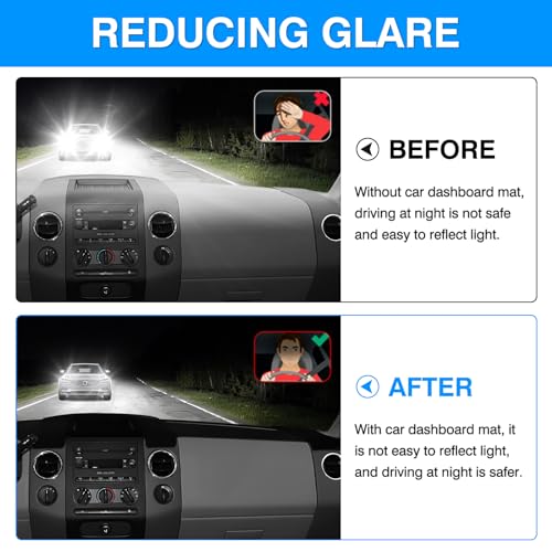 Autorder Dashboard Cover Mat for Ford F150 2004 2005 2006 2007 2008 Accessories Dash Cover Upgrade Velvet Dash Mat Sunshade Glare UV Rays Protector - size: 2004-2008 F150 (Black)