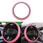 Elastic Stretch Car Steering Wheel Cover, Comfortable Steering Wheel Cover Universal for 14.5-15 Inch, Warm in Winter & Cool in Summer, Anti-Slip Breathable Ice Silk (Pink) - color: Pink