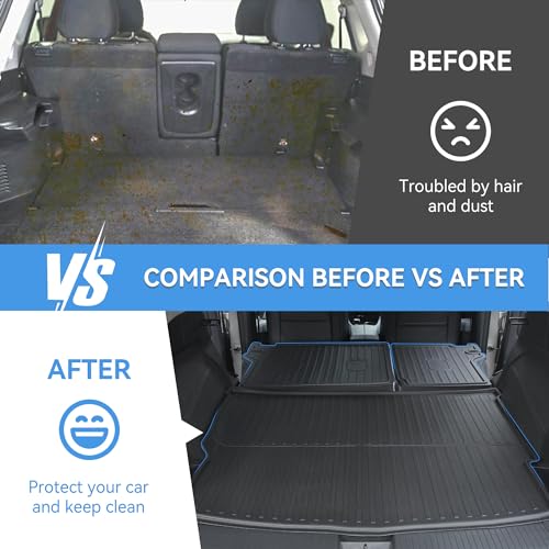 Cargo Mat Combo Set for Nissan Rogue 2021-2026 (Not for Rogue Sport) All Weather Trunk Liner and Seat Back Protectors Upgrade Cargo Accessories