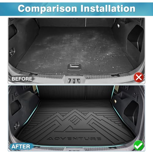 Mixsuper Cargo Liner for Ford Edge 2015-2025, Trunk Mat Backrest Mat for Ford Edge Accessories Cargo Mat Rear Trunk Liner Black - size: 15-25 |Edge| Cargo & Backrest Mat