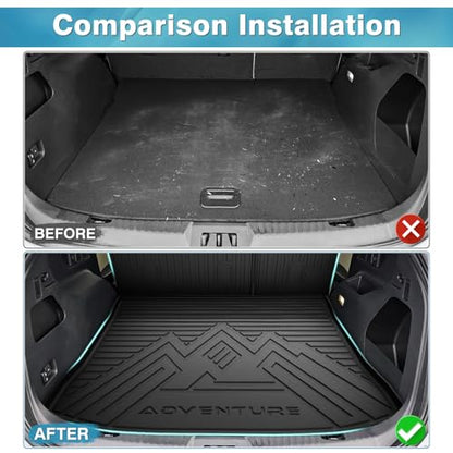 Mixsuper Cargo Liner for Ford Edge 2015-2025, Trunk Mat Backrest Mat for Ford Edge Accessories Cargo Mat Rear Trunk Liner Black - size: 15-25 |Edge| Cargo & Backrest Mat