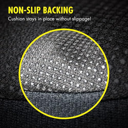 HEALTHMATE Comfy Gel Cushion Gel Seat Cushion for Long Sitting for Back, Sciatica and Tailbone Pain Relief, for Office Chair, Car, Wheelchair, Long Trips (Square) - size: Square