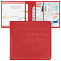 Car Registration and Insurance Holder, Premium PU Leather Vehicle Glove Box Car Organizer Men Women Wallet Accessories Case for ID, Driver's License - Red - color: Red