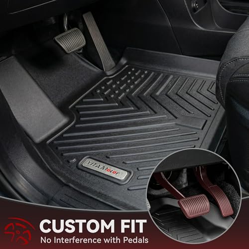 YITAMOTOR Floor Mats Fit for Hyundai Palisade 2020-2025 7/8 Seats, TPE All Weather Car Protection Floor Liners Palisade Accessories, 1st & 2nd & 3rd Row & Backrest Mat & Cargo Liner, Black - style: 2020-2025 Palisade Full Set